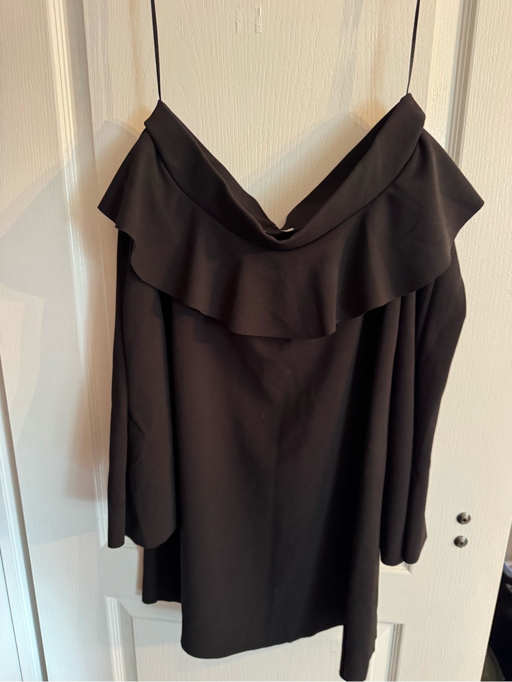 Zara Black One-Shoulder Ruffle Dress - Picture 1 of 2